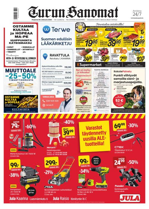 Turun Sanomat 28.8.2026