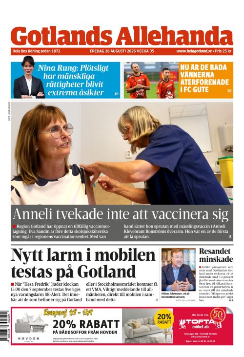 Gotlands Allehanda 28.8.2026