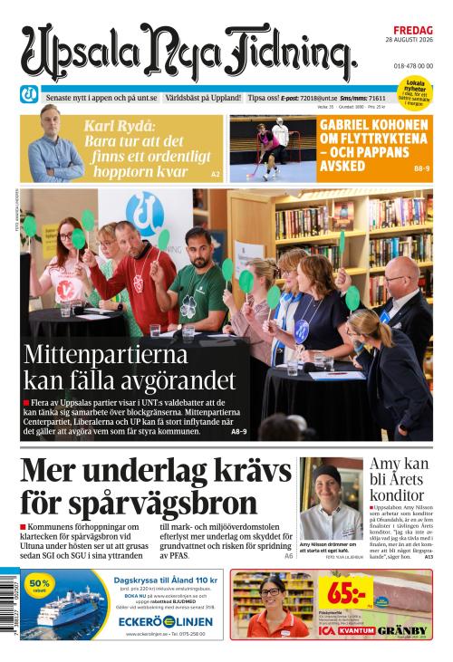 Upsala Nya Tidning 28.8.2026