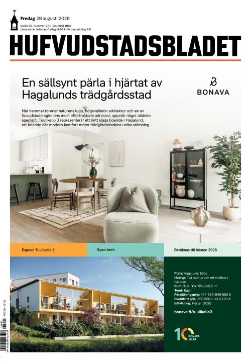 Hufvudstadsbladet 28.8.2026