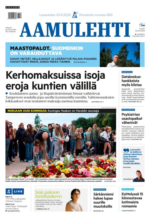 Aamulehti 29.8.2026