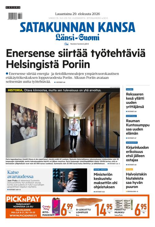 Satakunnan Kansa Länsi-Suomi 29.8.2026