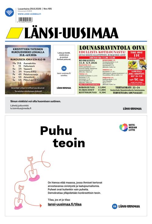 Länsi-Uusimaa 29.8.2026