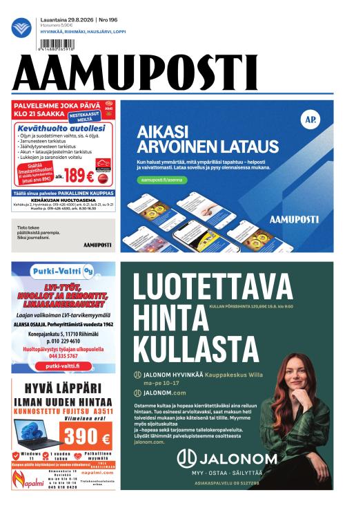 Aamuposti 29.8.2026