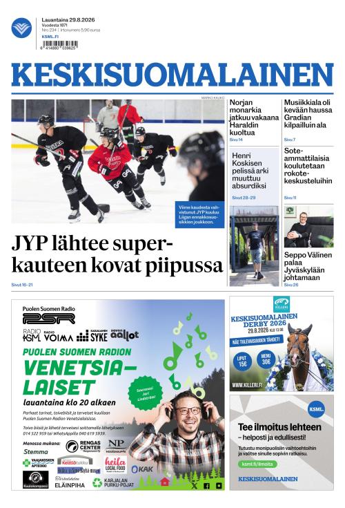 Keskisuomalainen 29.8.2026