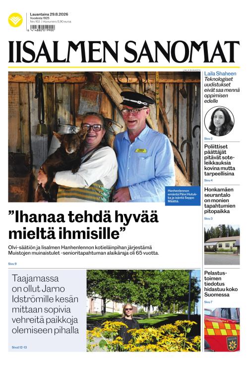 Iisalmen Sanomat 29.8.2026