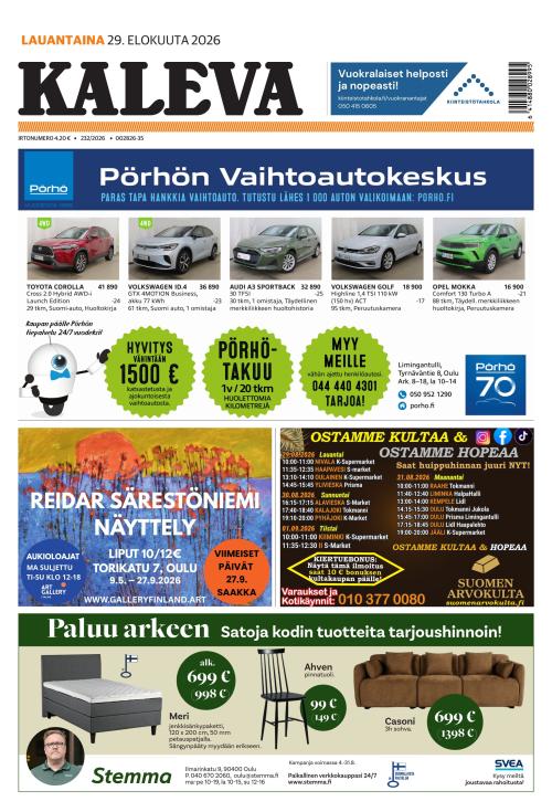Kaleva 29.8.2026
