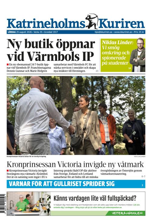 Katrineholms-Kuriren 29.8.2026