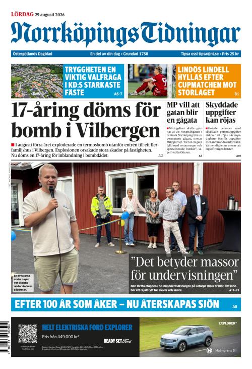 Norrköpings Tidningar 29.8.2026
