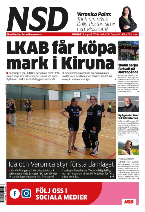 Norrländska Socialdemokraten 29.8.2026