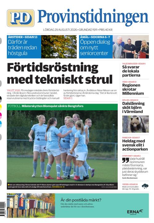 Provinstidningen Dalsland 29.8.2026