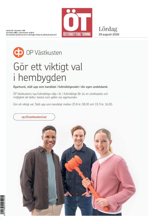 Österbottens Tidning 29.8.2026