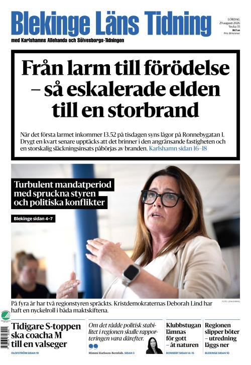 Blekinge Läns Tidning 29.8.2026