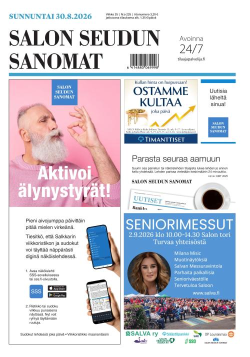 Salon Seudun Sanomat 30.8.2026