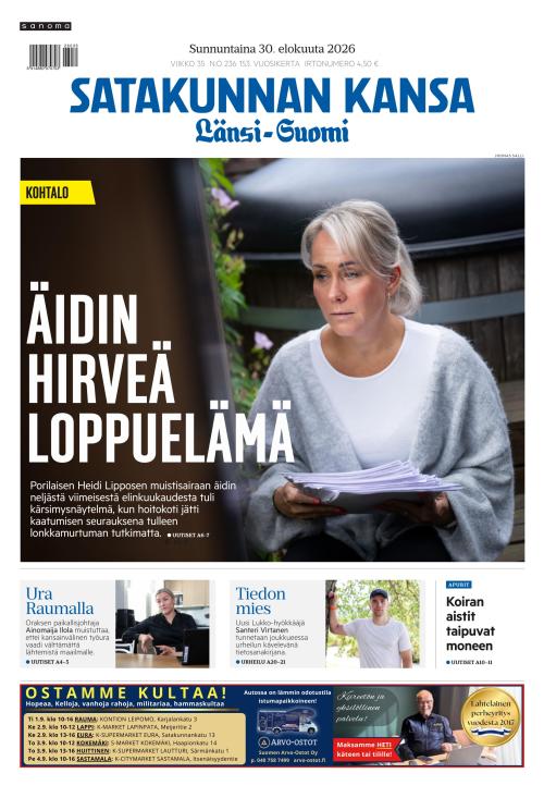 Satakunnan Kansa Länsi-Suomi 30.8.2026