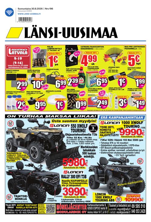 Länsi-Uusimaa 30.8.2026