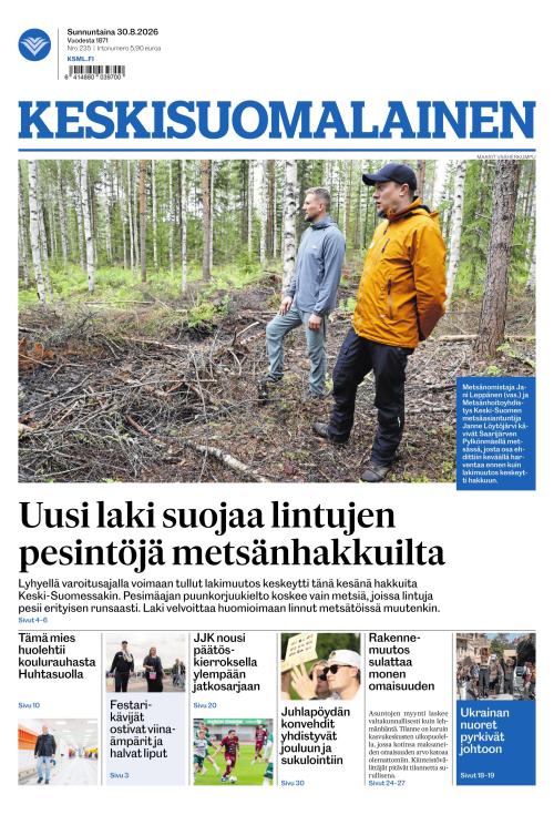 Keskisuomalainen 30.8.2026