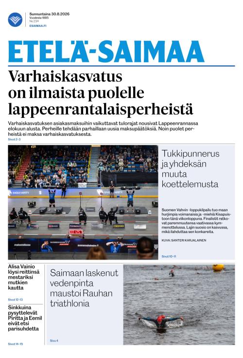Etelä-Saimaa 30.8.2026