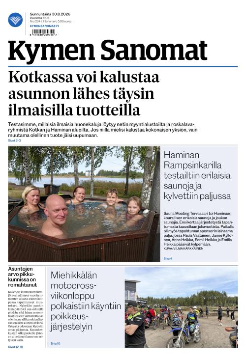 Kymen Sanomat 30.8.2026