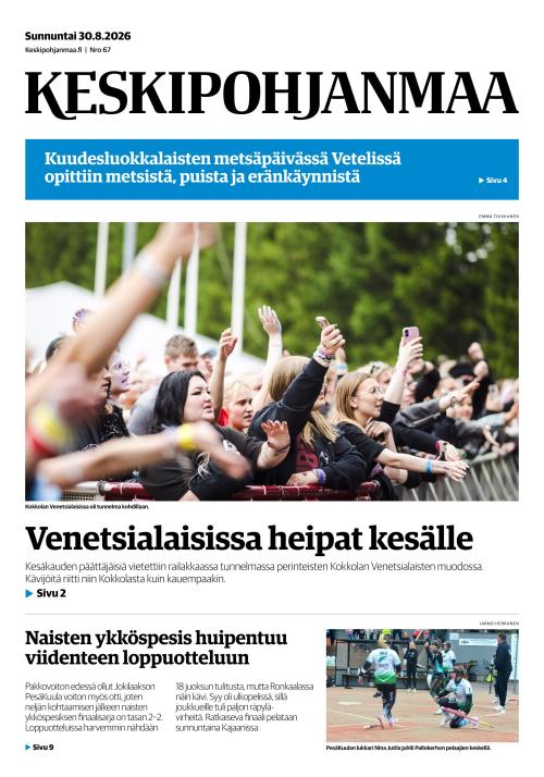 Keskipohjanmaa 30.8.2026