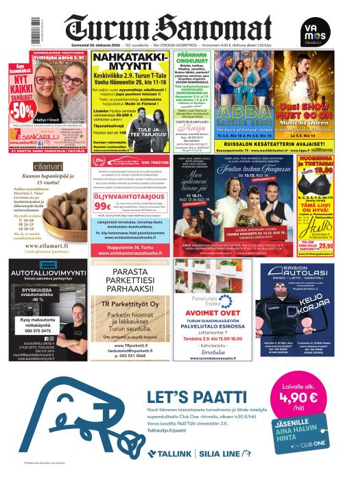Turun Sanomat 30.8.2026