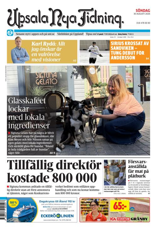 Upsala Nya Tidning 30.8.2026