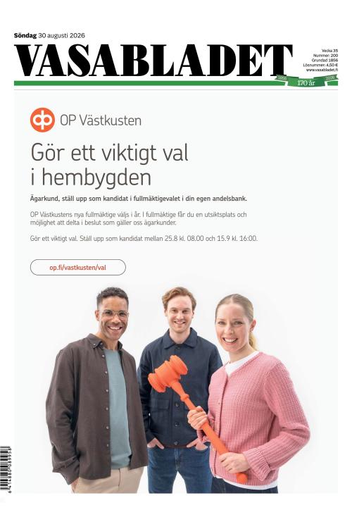 Vasabladet 30.8.2026