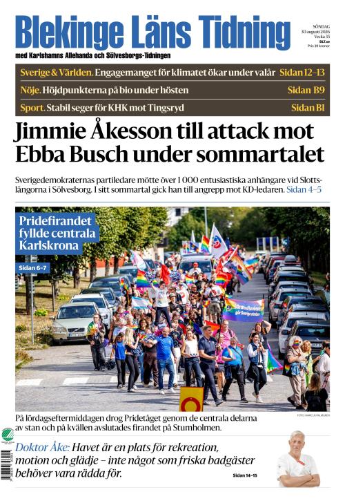 Blekinge Läns Tidning 30.8.2026