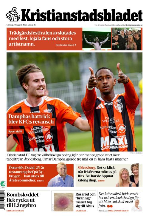 Kristianstadsbladet 30.8.2026
