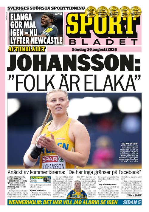 Aftonbladet Sportbladet 30.8.2026