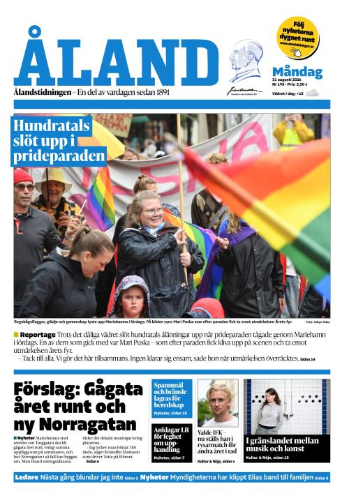 Ålandstidningen 31.8.2026