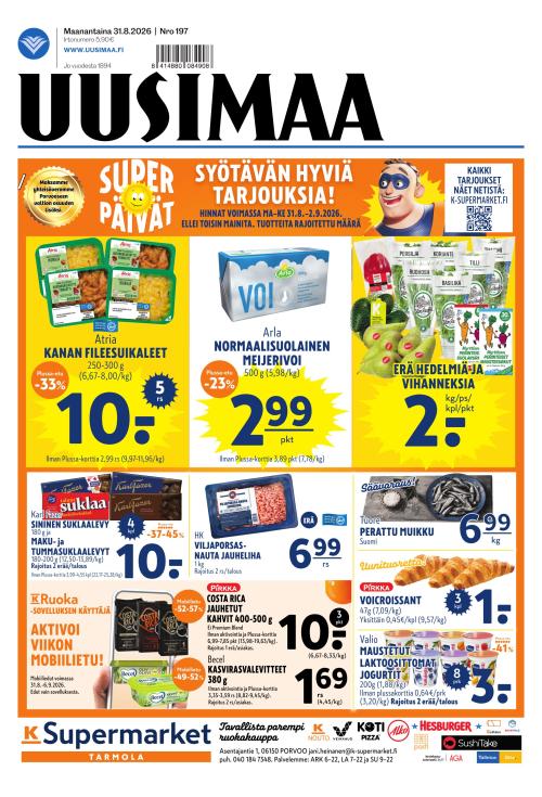 Uusimaa 31.8.2026