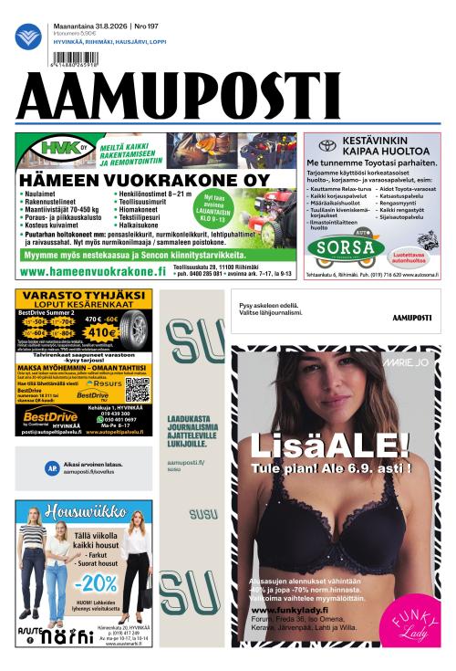 Aamuposti 31.8.2026