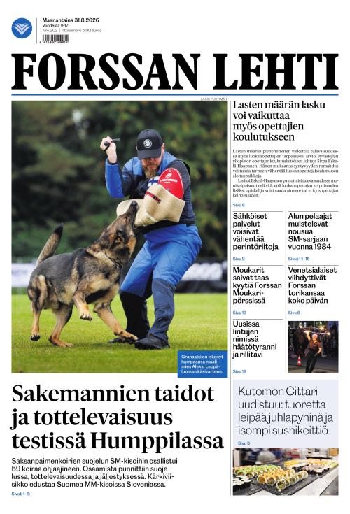 Forssan Lehti 31.8.2026