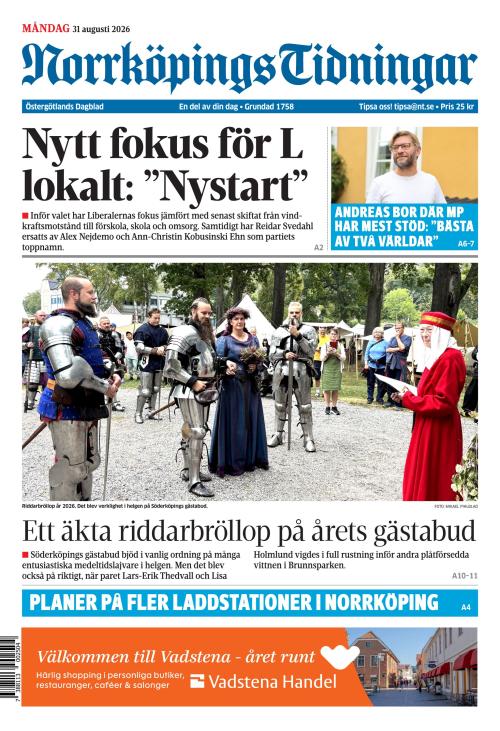 Norrköpings Tidningar 31.8.2026