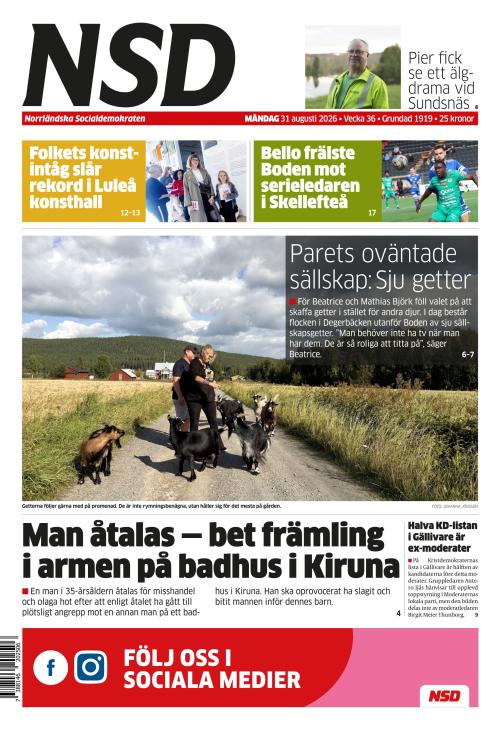 Norrländska Socialdemokraten 31.8.2026