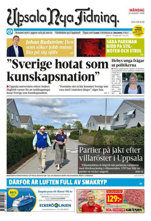 Upsala Nya Tidning 31.8.2026