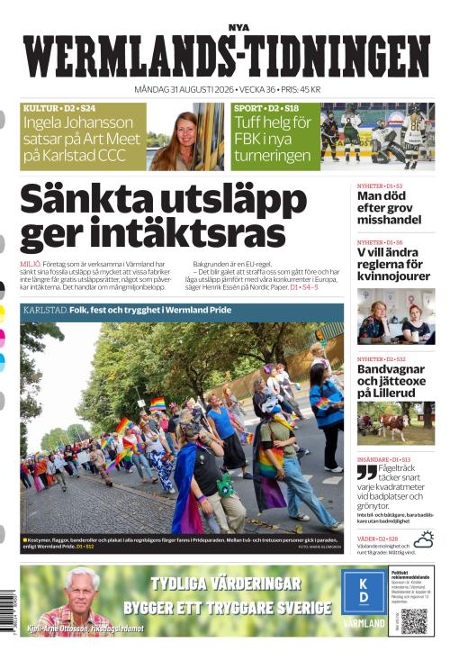Nya Wermlands-Tidningen 31.8.2026