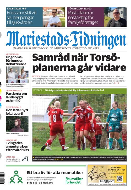 Mariestads-Tidningen 31.8.2026