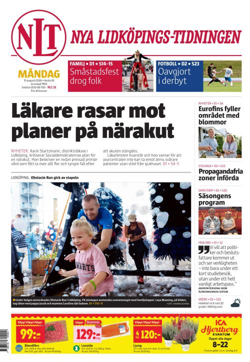Nya Lidköpings-Tidningen 31.8.2026