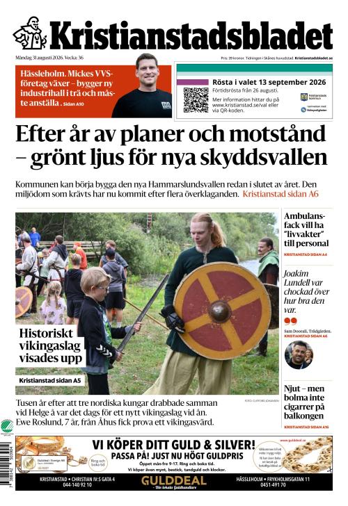 Kristianstadsbladet 31.8.2026