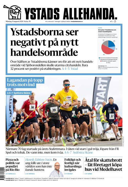 Ystads Allehanda 31.8.2026