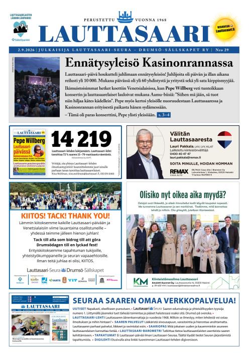 Lauttasaari-lehti 2.9.2026