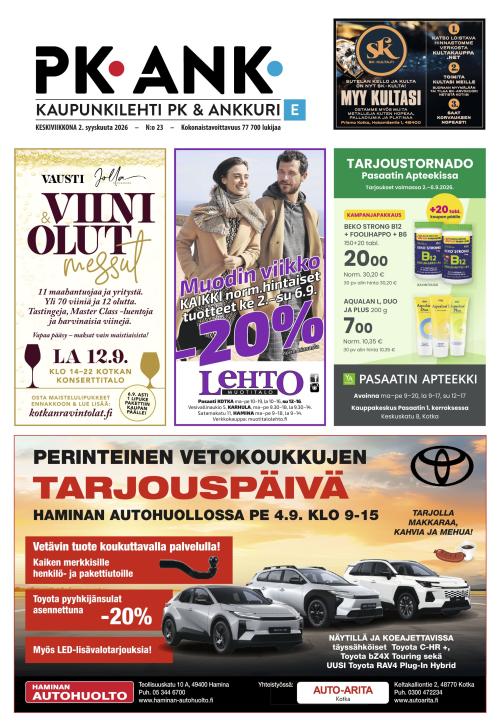 Kaupunkilehti Ankkuri 2.9.2026