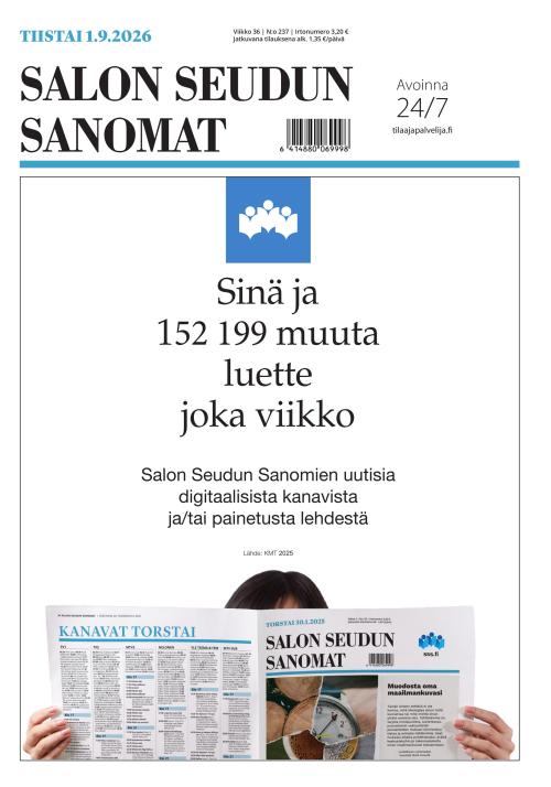 Salon Seudun Sanomat 1.9.2026