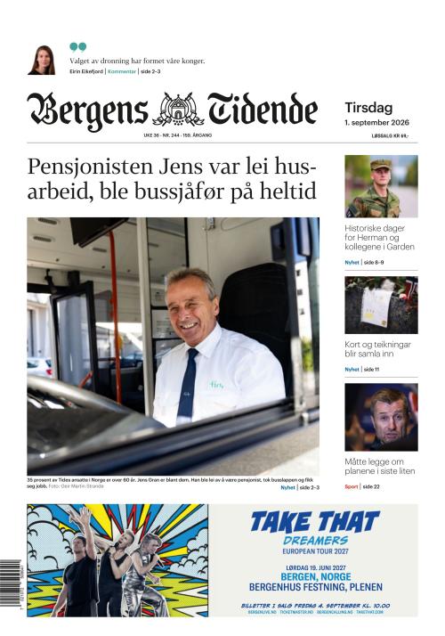 Bergens Tidende 1.9.2026