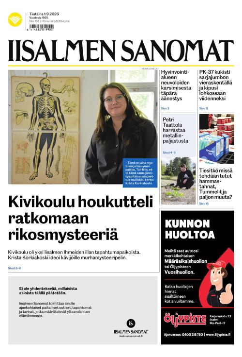 Iisalmen Sanomat 1.9.2026