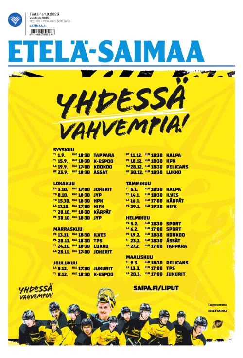 Etelä-Saimaa 1.9.2026
