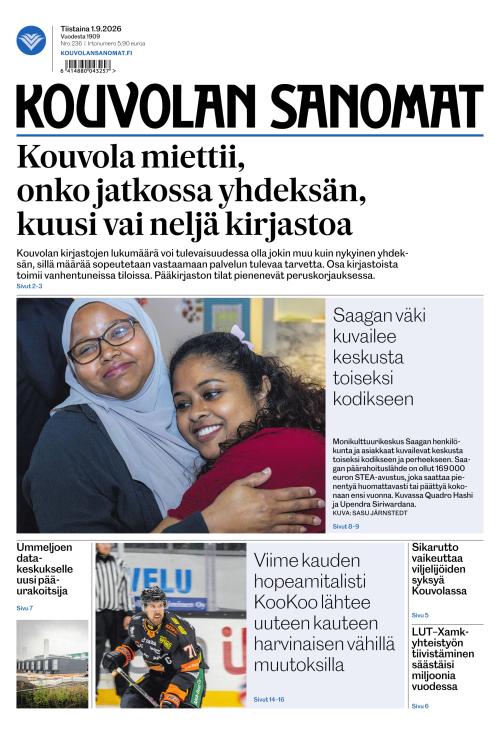 Kouvolan Sanomat 1.9.2026