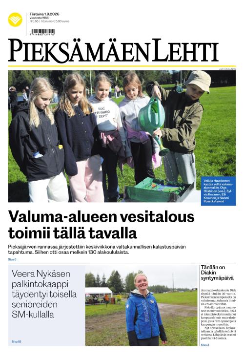 Pieksämäen lehti 1.9.2026